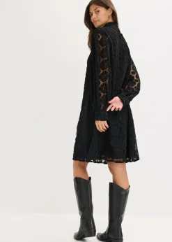 bonprix bonprix Vestido corto de encaje Negro Outlet