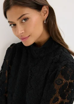 bonprix bonprix Vestido corto de encaje Negro Outlet