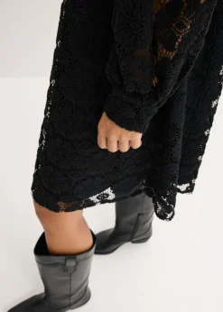 bonprix bonprix Vestido corto de encaje Negro Outlet