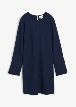 bonprix bonprix Vestido corto de material estructurado Azul marino New