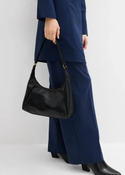 bonprix bonprix Vestido corto de material estructurado Azul marino New