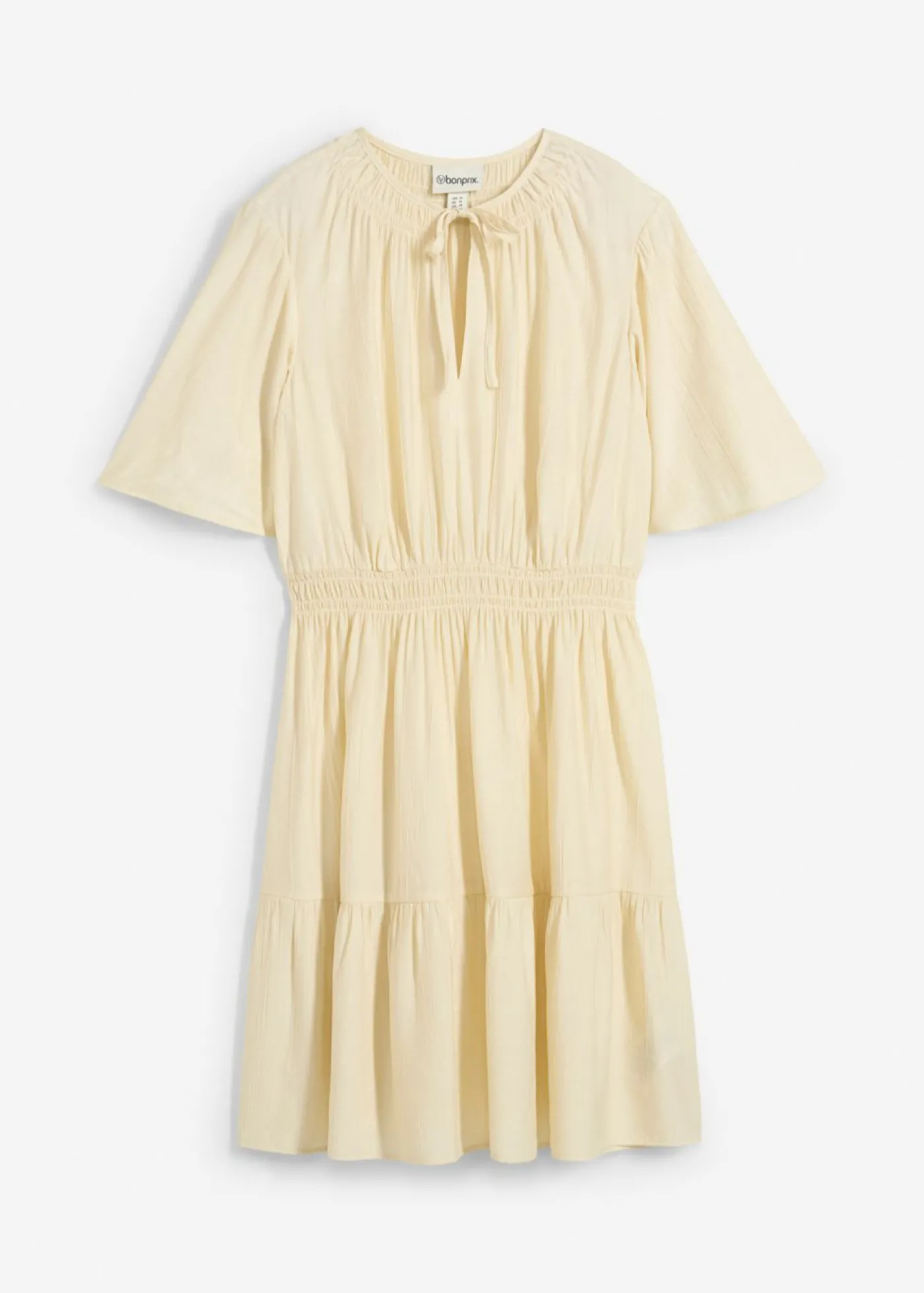 bonprix bonprix Vestido corto de mezcla de viscosa fluida Crudo New