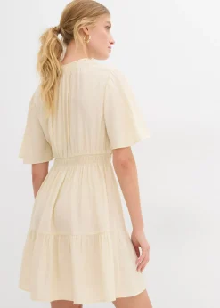 bonprix bonprix Vestido corto de mezcla de viscosa fluida Crudo New
