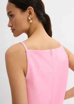 bonprix bonprix Vestido corto de neopreno fluido Rosa Discount