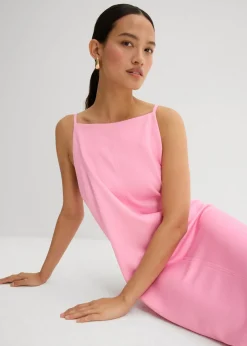 bonprix bonprix Vestido corto de neopreno fluido Rosa Discount