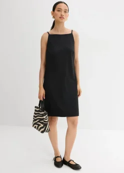 bonprix bonprix Vestido corto de neopreno fluido Negro Online