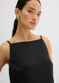 bonprix bonprix Vestido corto de neopreno fluido Negro Online
