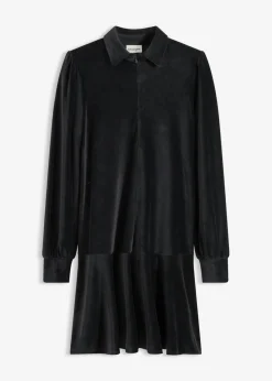 bonprix bonprix Vestido corto de pana Negro Discount