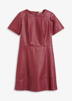 bonprix bonprix Vestido corto de piel sintética Burdeos Best