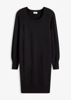 bonprix bonprix Vestido corto de punto Negro Sale