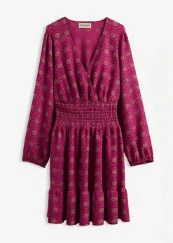 bonprix bonprix Vestido corto de viscosa fluida Violeta Clearance
