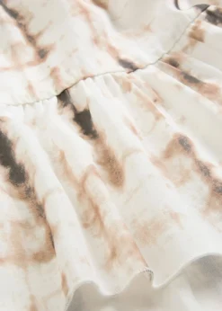 bonprix bonprix Vestido corto de viscosa fluida marrón con patrón batik Sale