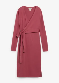 bonprix bonprix Vestido cruzado de algodón puro para durante y después del embarazo Baya silvestre Clearance
