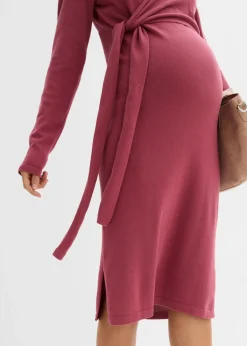 bonprix bonprix Vestido cruzado de algodón puro para durante y después del embarazo Baya silvestre Clearance