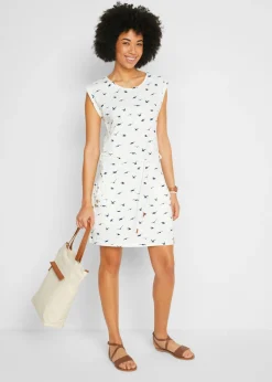 bonprix bonprix Vestido de algodón Blanco lana Sale