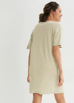 bonprix bonprix Vestido de algodón azul marino+verde alga New