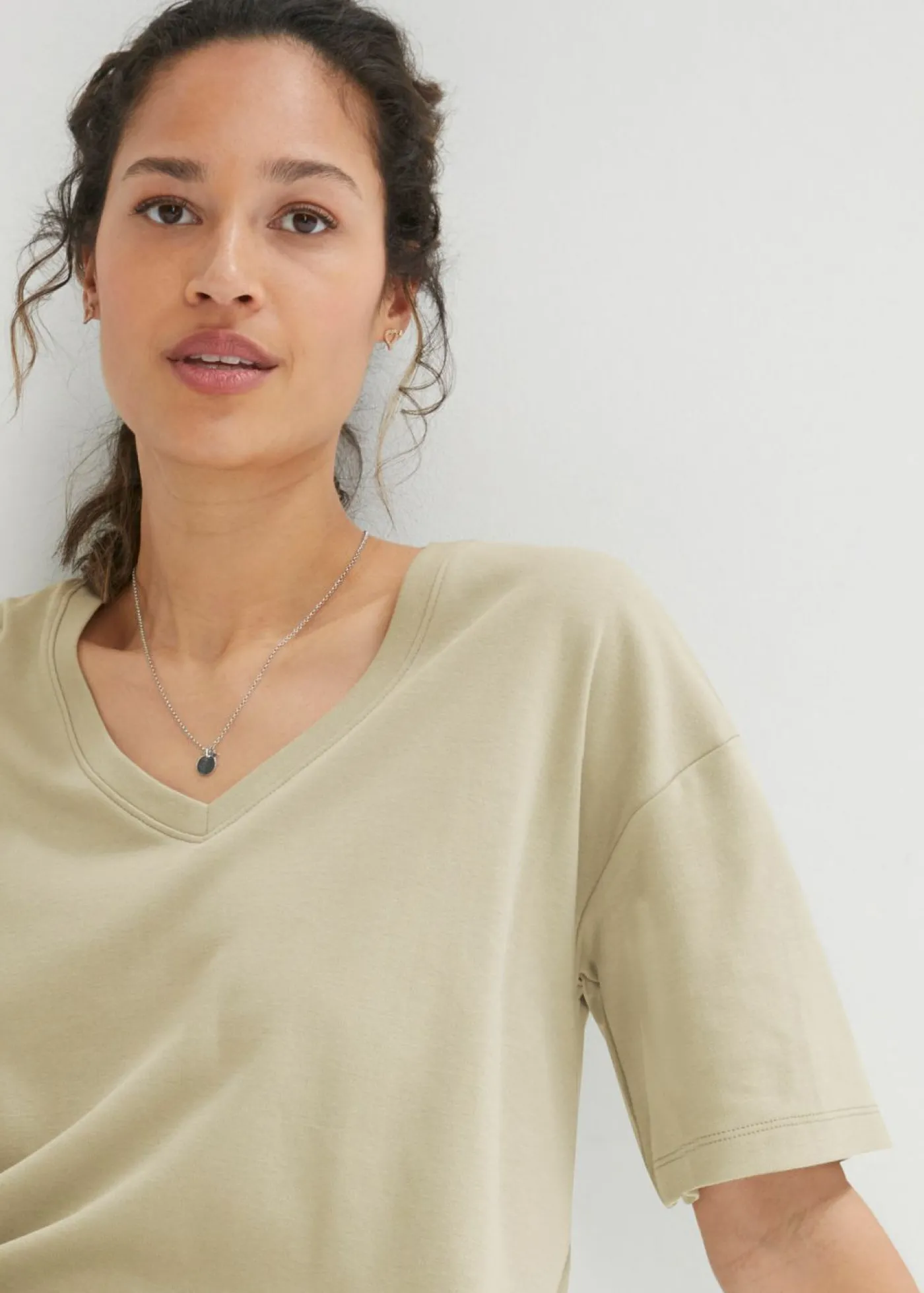 bonprix bonprix Vestido de algodón azul marino+verde alga New