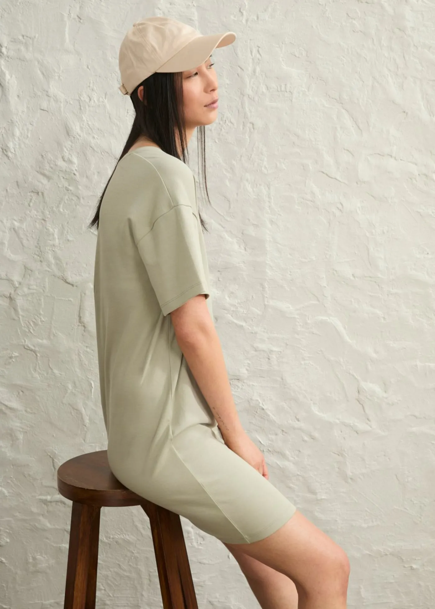 bonprix bonprix Vestido de algodón azul marino+verde alga New