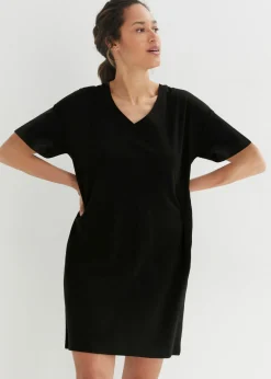 bonprix bonprix Vestido de algodón Negro Clearance