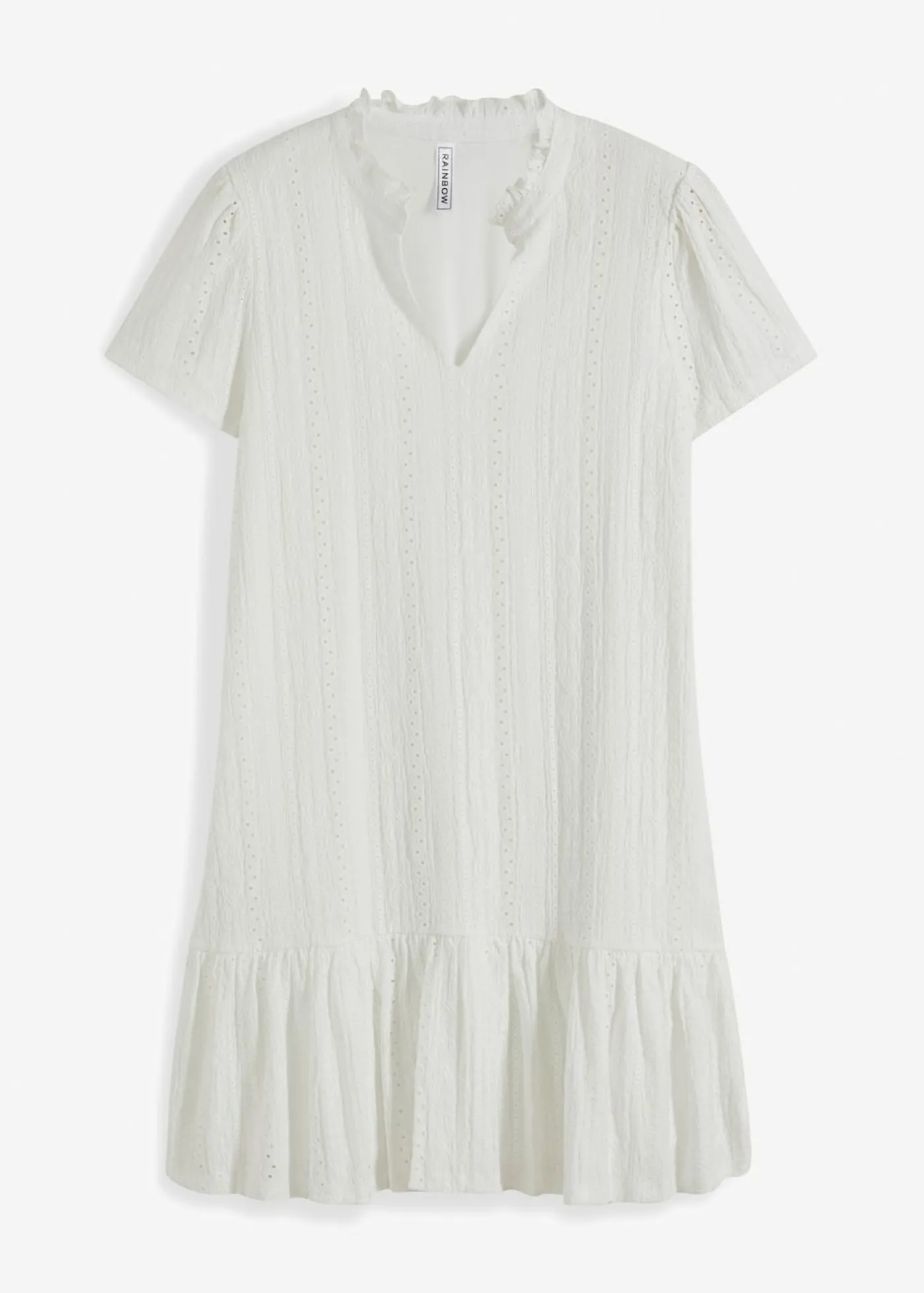 bonprix bonprix Vestido de algodón Blanco Discount