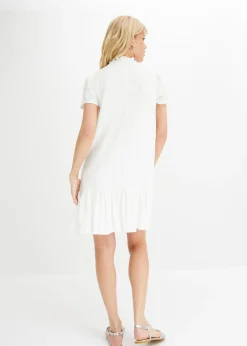 bonprix bonprix Vestido de algodón Blanco Discount
