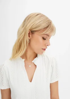 bonprix bonprix Vestido de algodón Blanco Discount
