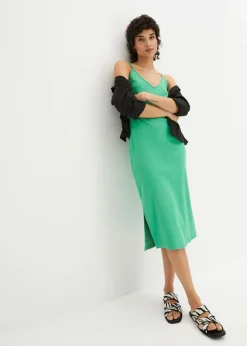 bonprix bonprix Vestido de algodón Verde ópalo
