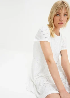 bonprix bonprix Vestido de algodón Blanco Discount