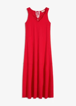bonprix bonprix Vestido de algodón orgánico puro con tirantes rojo intenso Sale