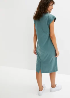 bonprix bonprix Vestido de algodón orgánico Verde grisáceo New