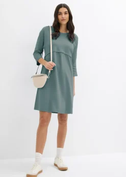 bonprix bonprix Vestido de algodón orgánico Verde eucalipto Sale