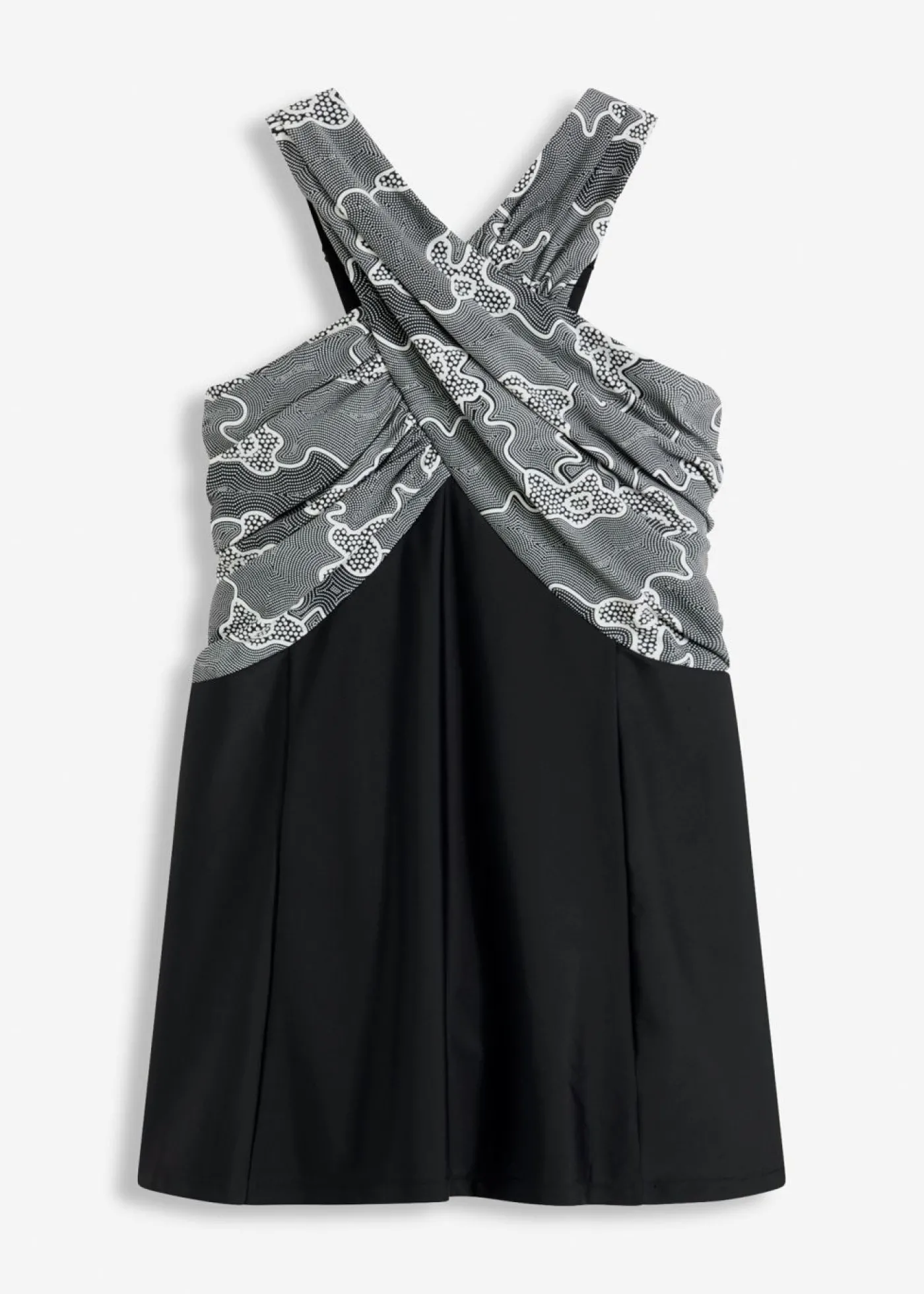 bonprix bonprix Vestido de baño con aspecto cruzado Negro Outlet