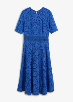 bonprix bonprix Vestido de encaje con ganchillo Azul Sale