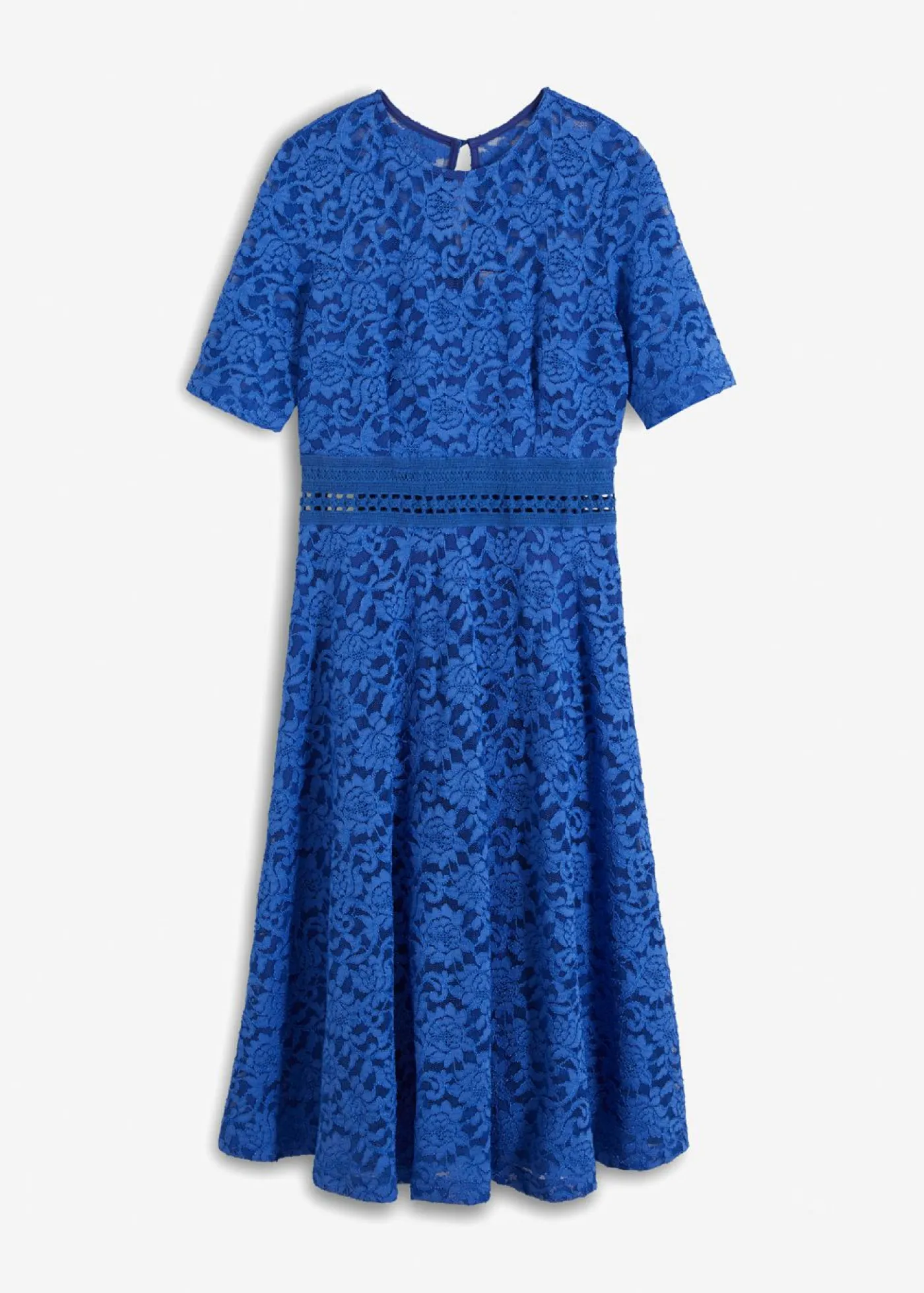bonprix bonprix Vestido de encaje con ganchillo Azul Sale