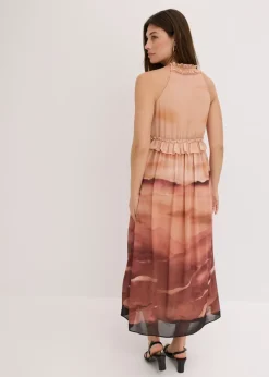 bonprix bonprix Vestido de gasa marrón Online