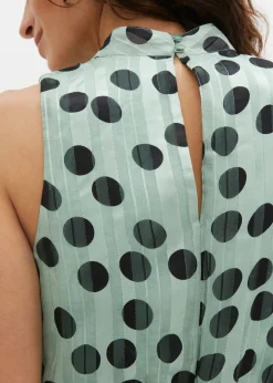 bonprix bonprix Vestido de gasa Verde oliva-blanco estampado Online
