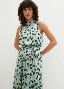 bonprix bonprix Vestido de gasa Verde oliva-blanco estampado Online