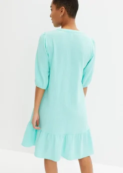 bonprix bonprix Vestido de gasa Azul mentol Outlet