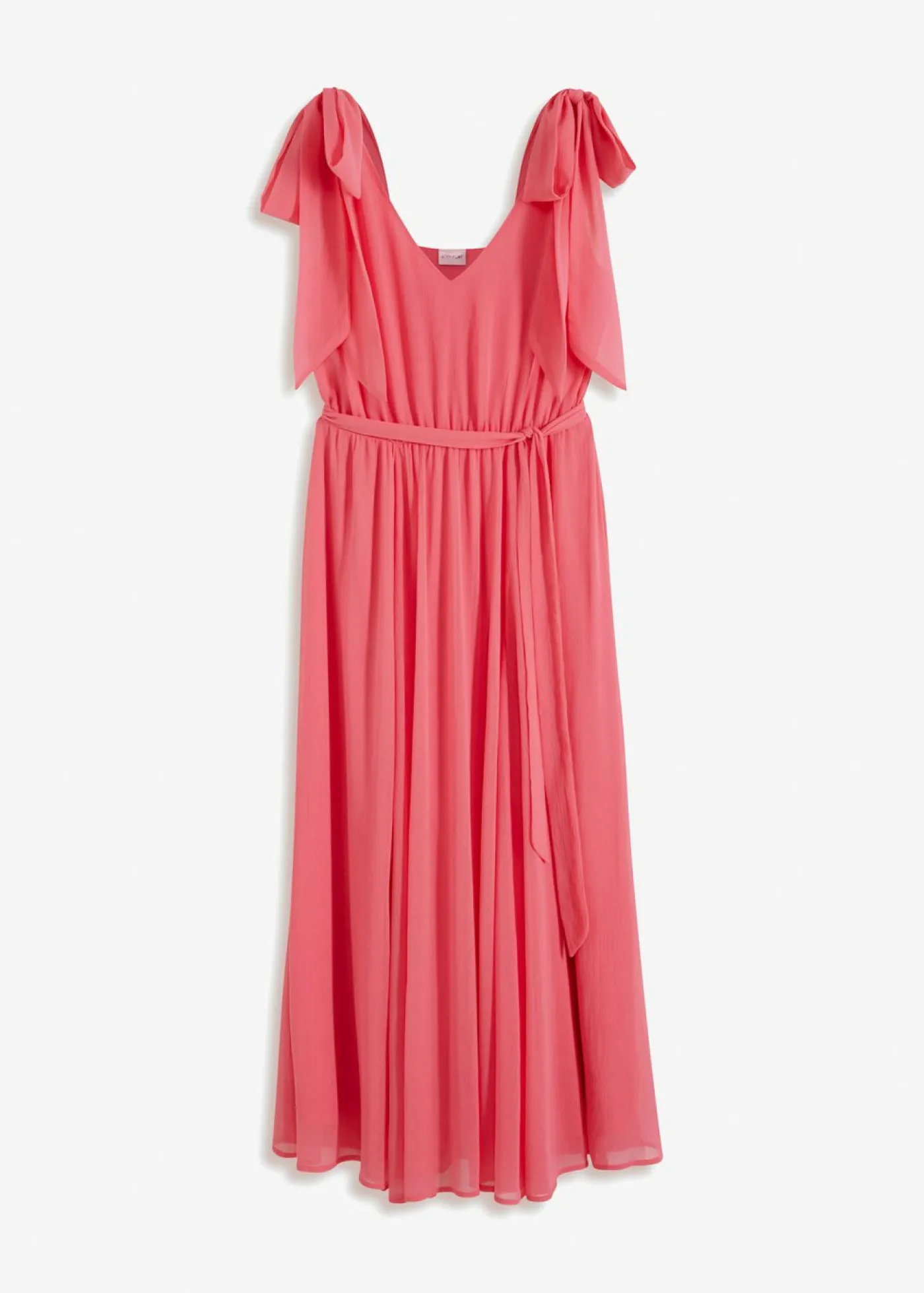 bonprix bonprix Vestido de gasa con detalles de lazo rosa caliente Hot