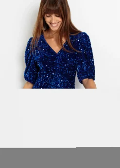 bonprix bonprix Vestido de lentejuelas zafiro Online