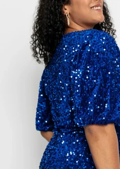 bonprix bonprix Vestido de lentejuelas zafiro Online