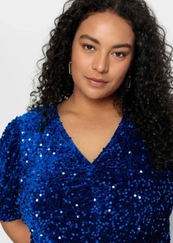 bonprix bonprix Vestido de lentejuelas zafiro Online