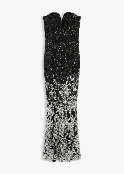 bonprix bonprix Vestido de lentejuelas Negro-plata otros Hot