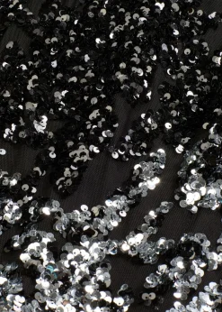 bonprix bonprix Vestido de lentejuelas Negro-plata otros Hot