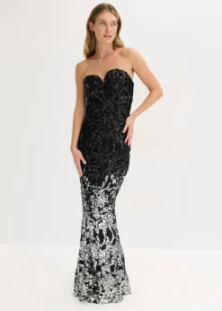 bonprix bonprix Vestido de lentejuelas Negro-plata otros Hot
