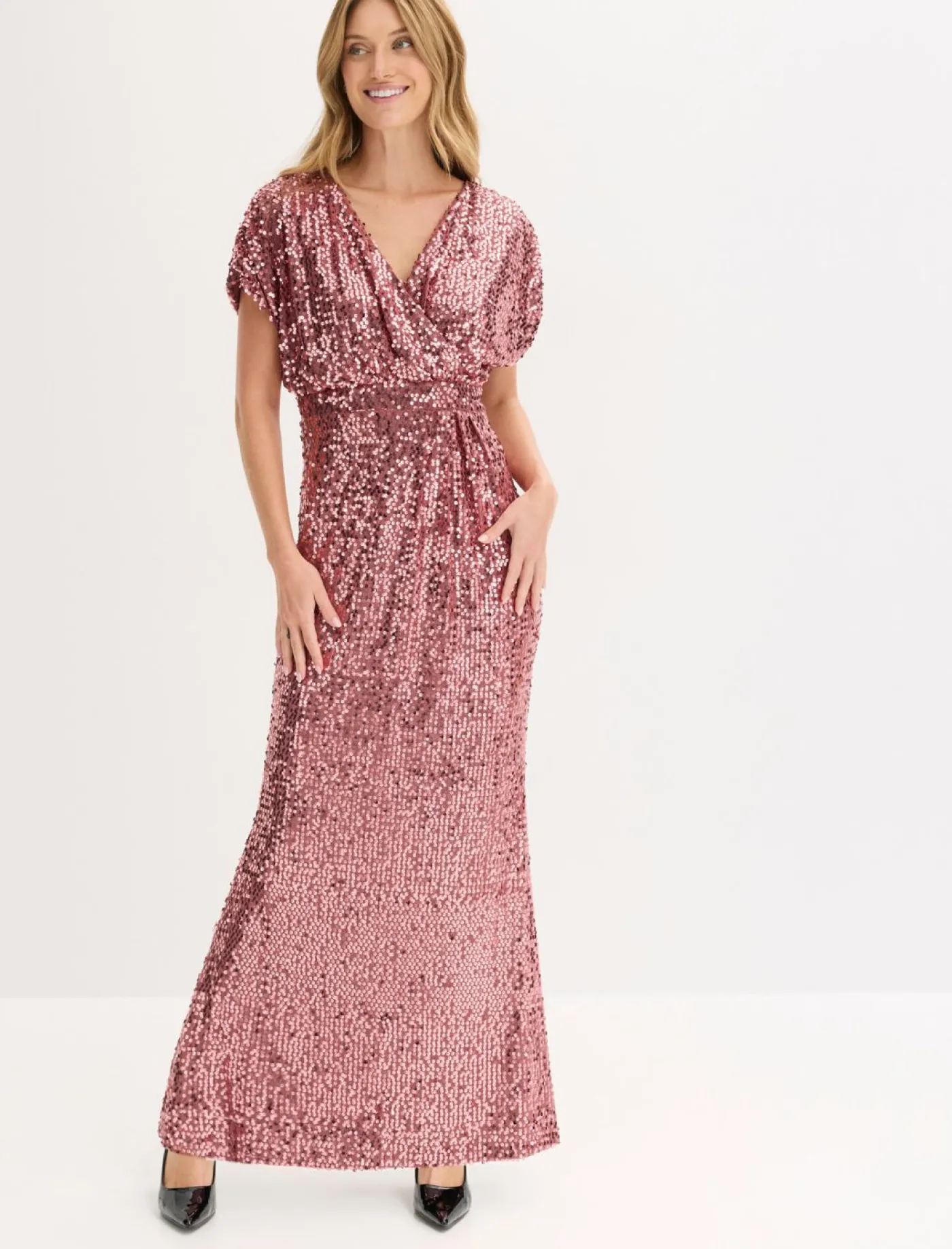 bonprix bonprix Vestido de lentejuelas Rosa oscuro Hot