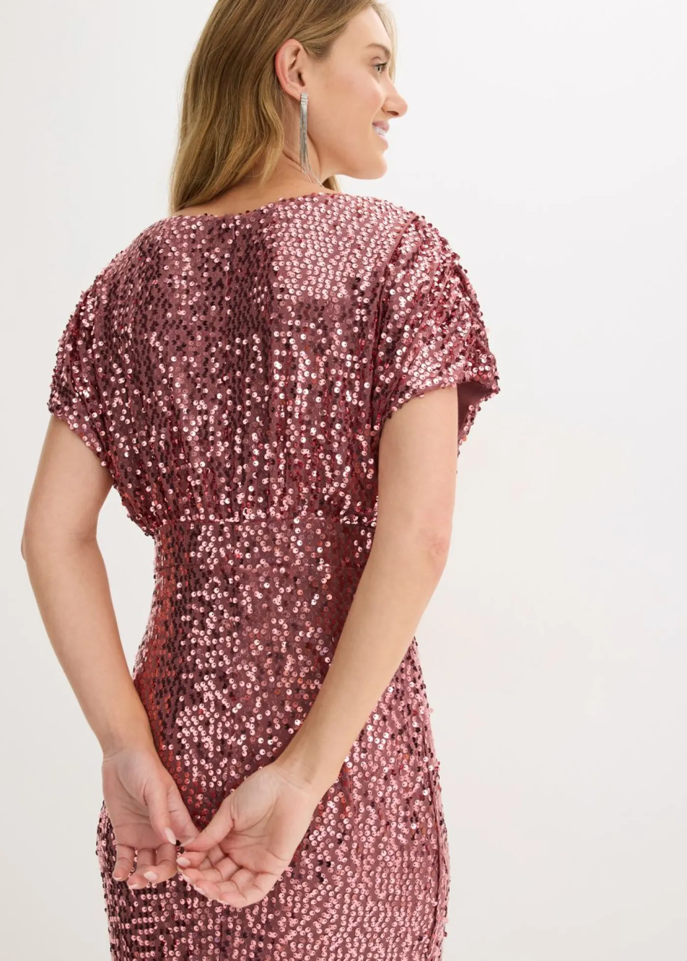 bonprix bonprix Vestido de lentejuelas Rosa oscuro Hot