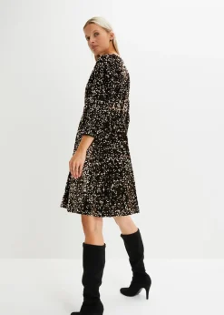 bonprix bonprix Vestido de lentejuelas Negro-oro rosado Best