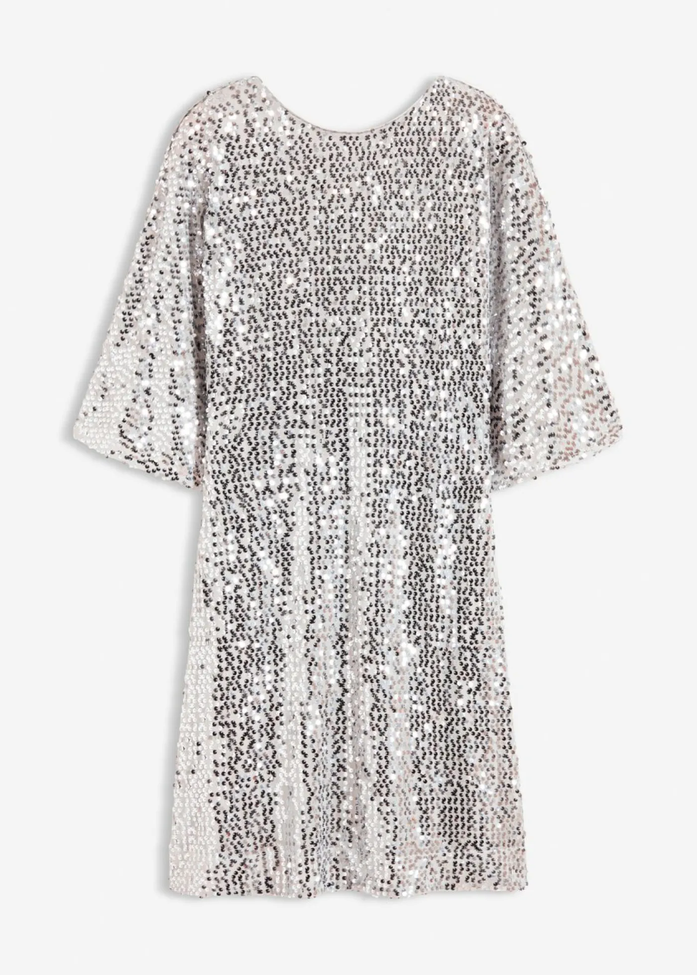 bonprix bonprix Vestido de lentejuelas con detalle de lazo Plata Best