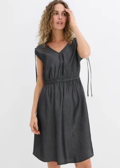 bonprix bonprix Vestido de lyocell liso denim negro